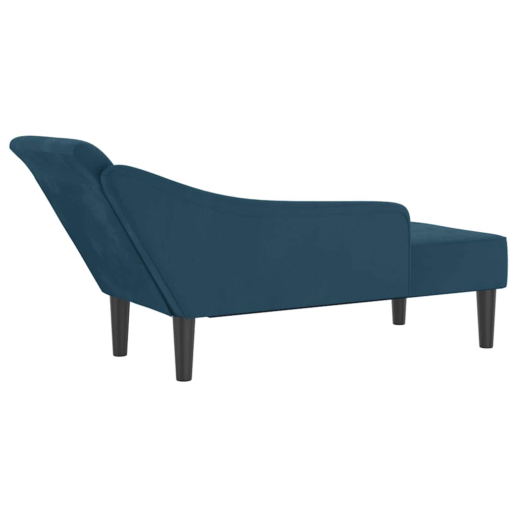 Chaiselongue mit Kissen Rosa Samt