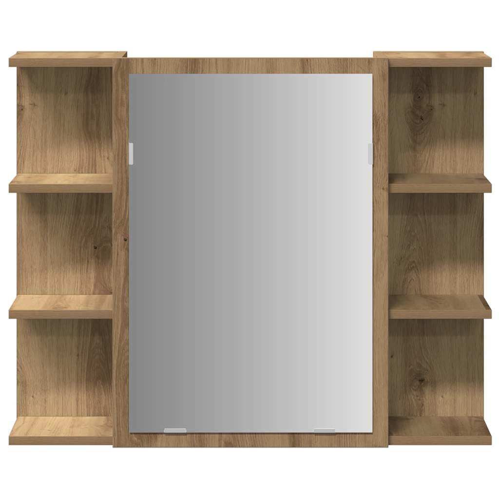 Bad-Spiegelschrank Weiß 80x20,5x64 cm Holzwerkstoff