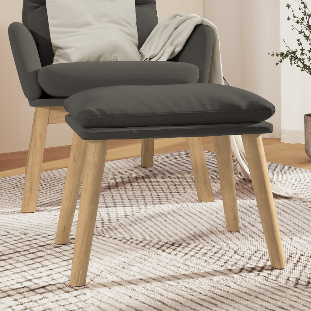 Fußhocker Hellgrau 45x29,5x35 cm Samt