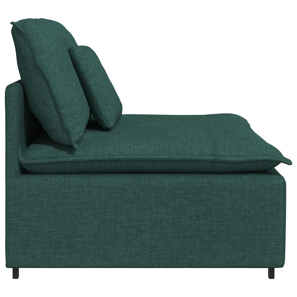 Modulares Sofa Endmodul mit Armlehne Kissen Hellgrau 100 cm