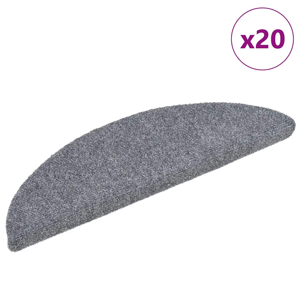 Stufenmatten Selbstklebend 15 Stk. 56x17x3 cm Hellbraun Halbrund