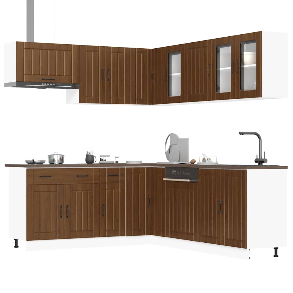 11-tlg. Küchenschrank-Set Lucca Weiß Holzwerkstoff