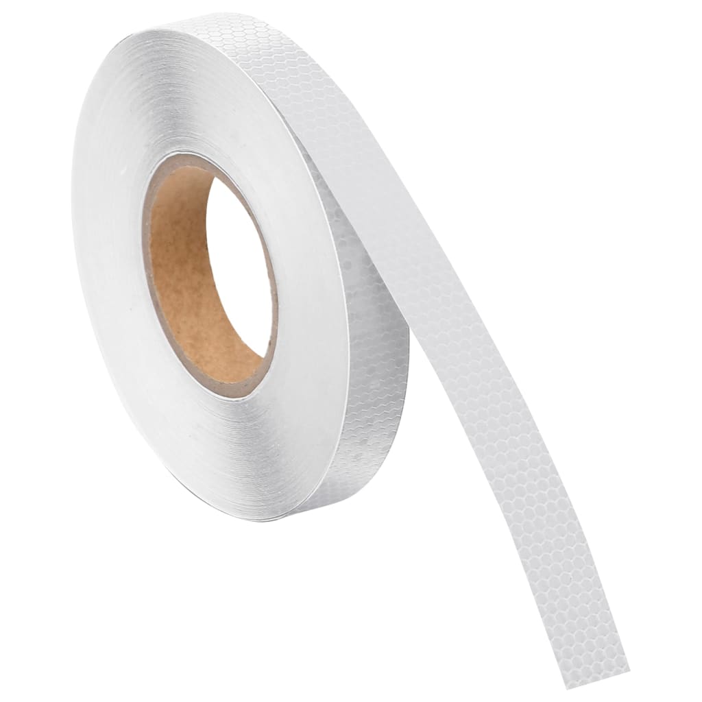 Reflektorband Weiß 2,5 cmx20 m PVC