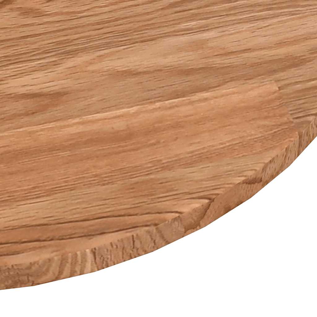 Runde Tischplatte Ø30x1,5 cm Unbehandeltes Massivholz Eiche