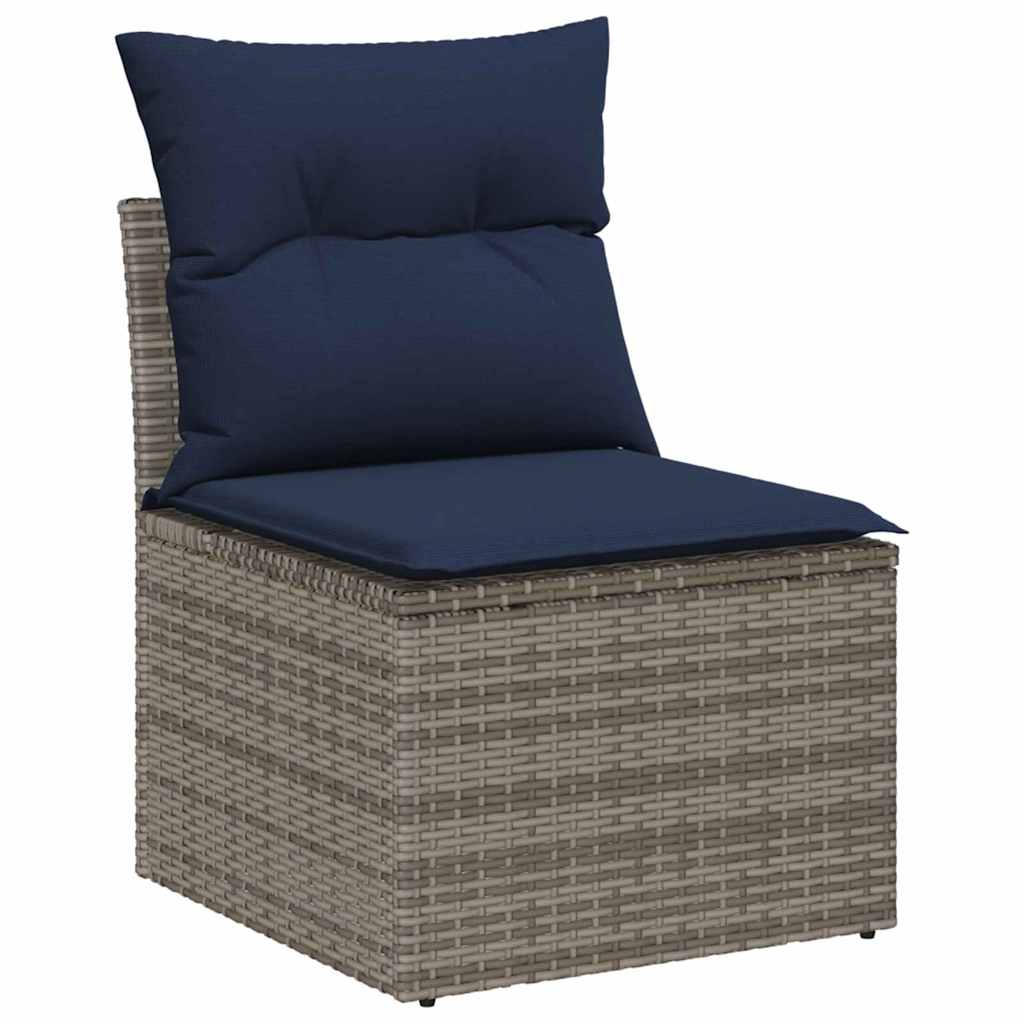 Garten Essgruppe mit Kissen 5 pcs Grau und Marineblau