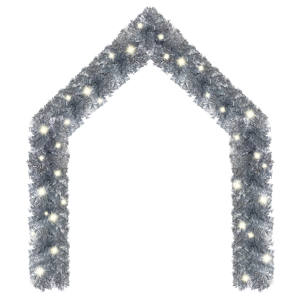 Weihnachtsgirlande mit LED 10 m Schwarz