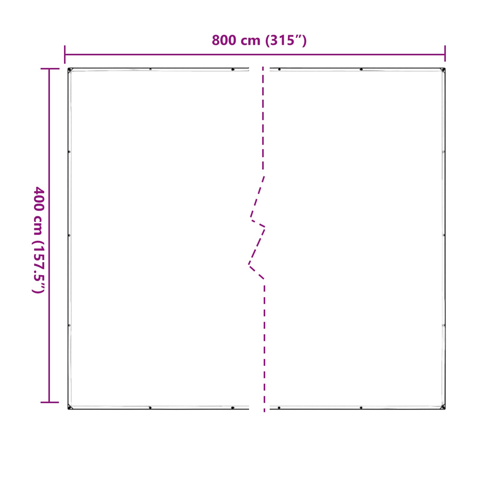 Pflanzenabdeckung mit Ösen 1x3 m PVC