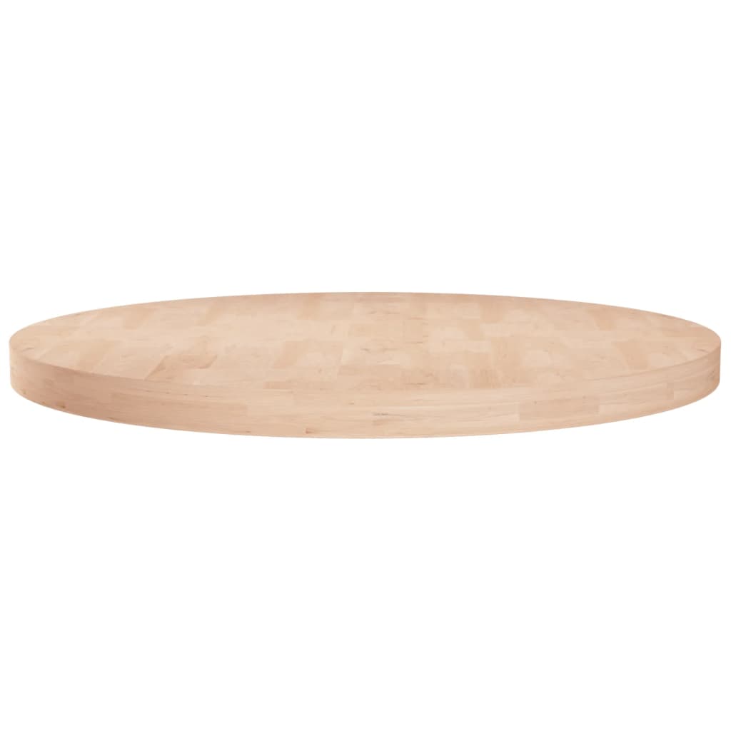 Runde Tischplatte Ø30x1,5 cm Unbehandeltes Massivholz Eiche