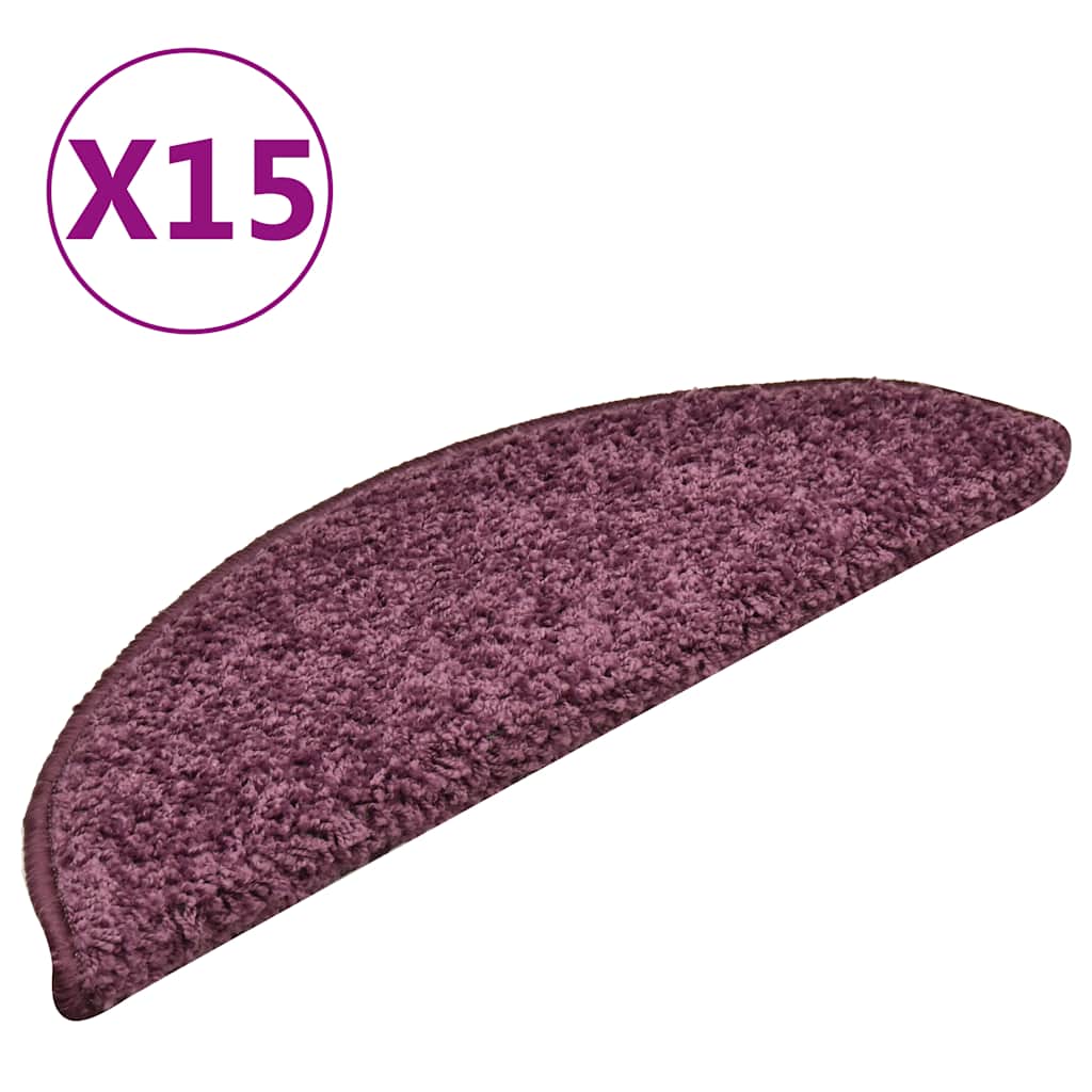 Stufenmatten 15 Stk. 56x17x3 cm Grau Halbrund