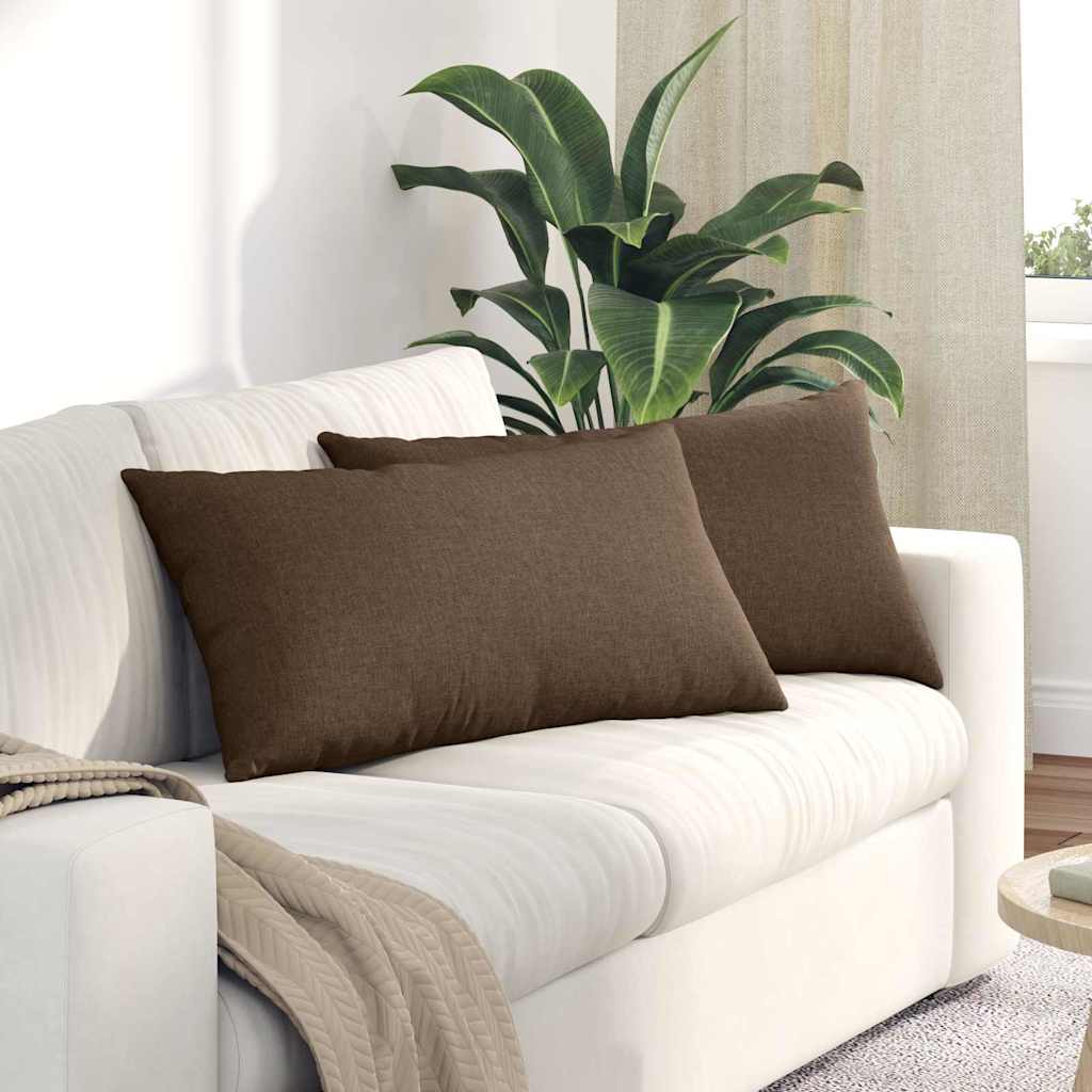 Sofakissen 2 pcs Hellgrau 50 x 30 cm Stoff