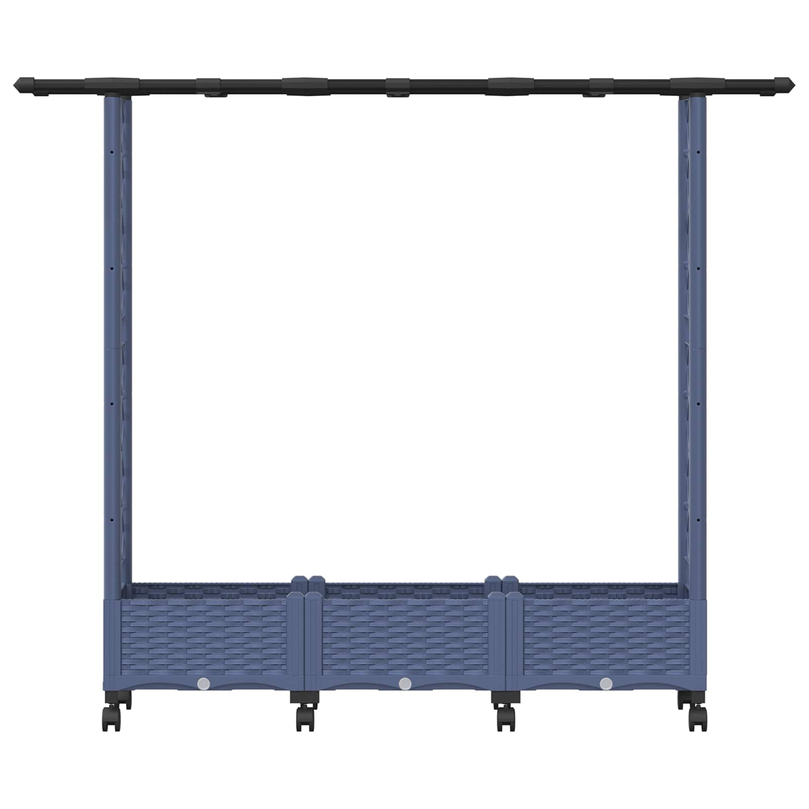 Hochbeet mit Rankgitter und Dach Braun 124 x 40 x 123 cm PP