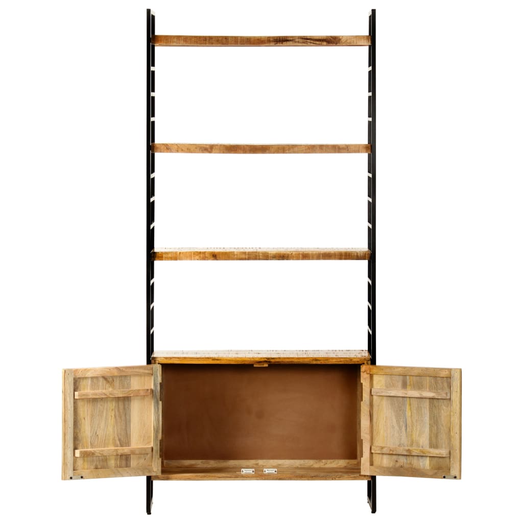 Bücherregal 4 Ebenen 80x30x180 cm Altholz Massiv