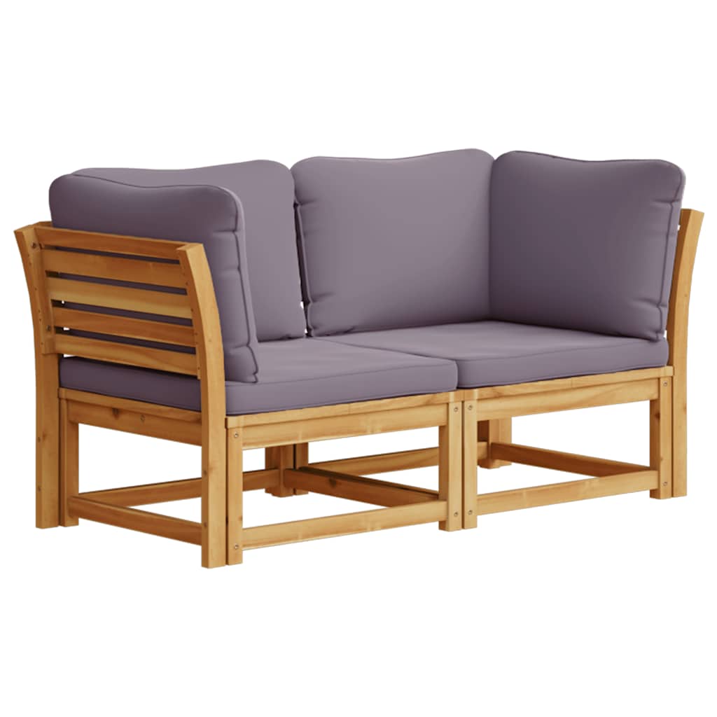 4-tlg. Garten-Lounge-Set mit Kissen Massivholz Akazie
