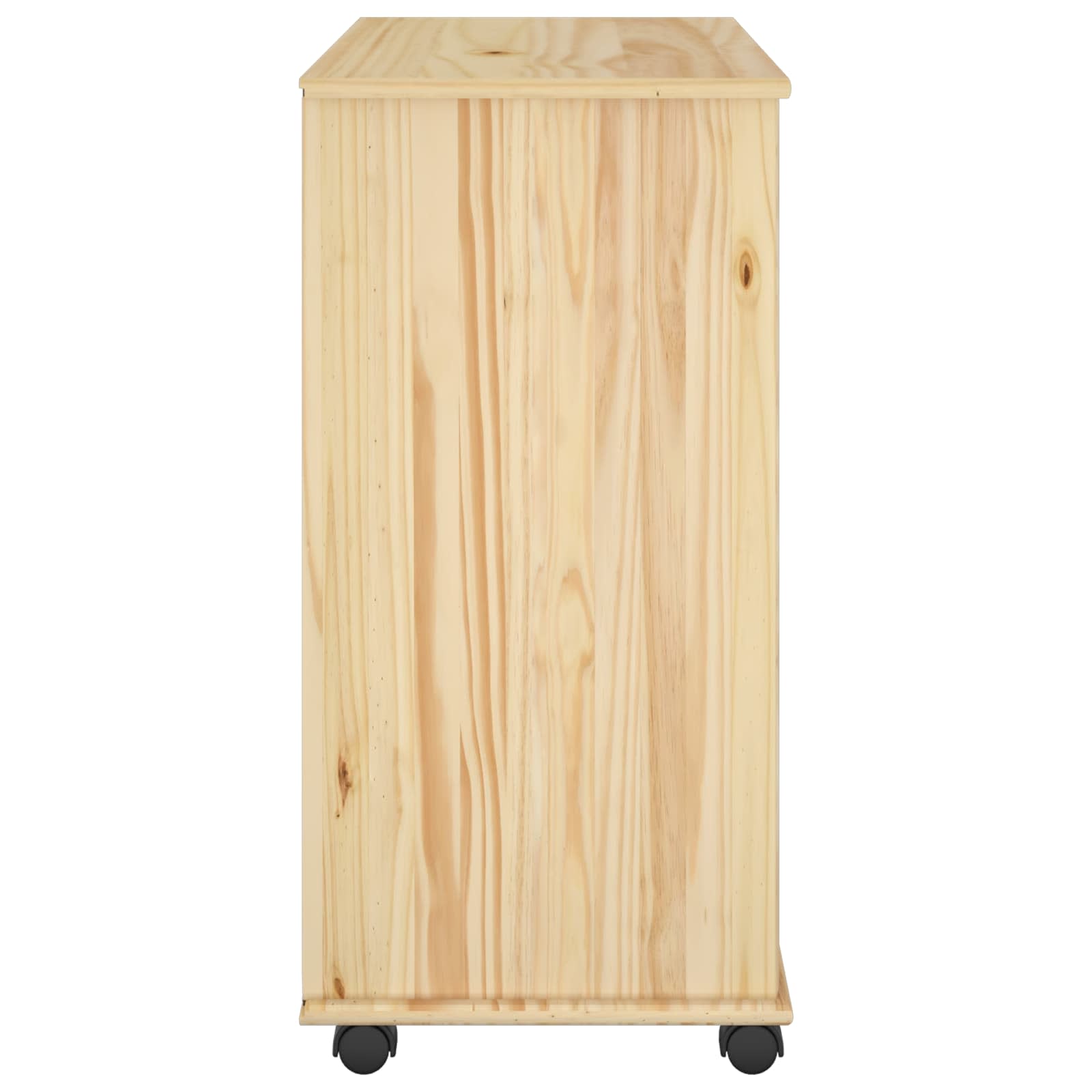 Rollschrank Honigbraun 63,5 x 39 x 79 cm Massivholz Kiefer