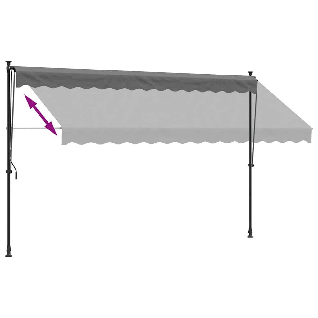 Einziehbare Markise Handbetrieben 150 cm Anthrazit
