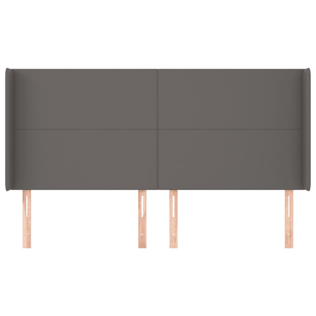 Kopfteil mit Ohren Creme 83x16x78/88 cm Kunstleder