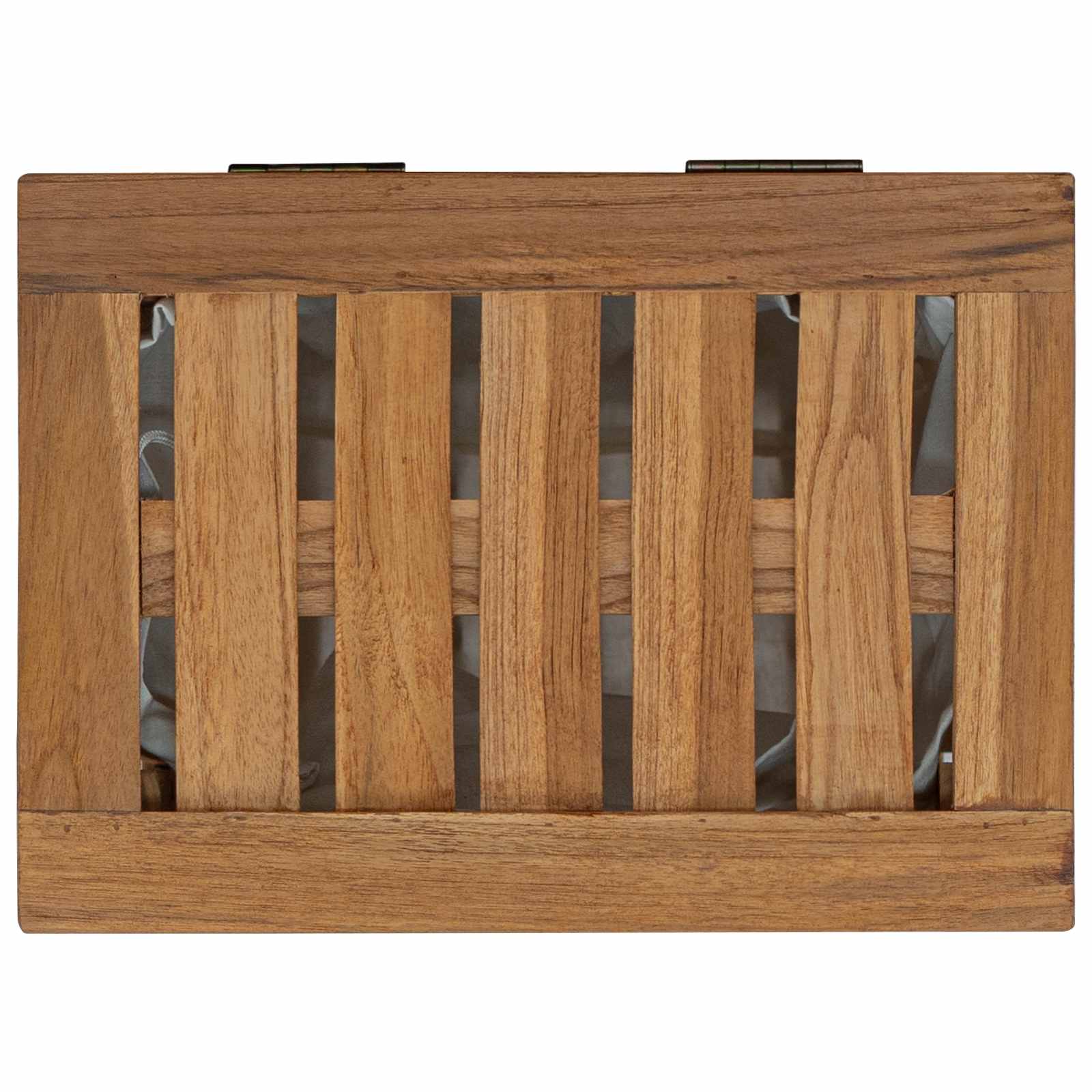 Wäschekorb Natur 35 x 25 x 60 cm Massivholz Teak