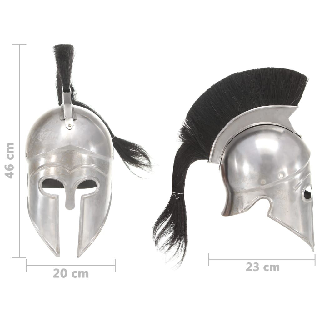 Preußische Pickelhaube Antik Replik für LARP Schwarz Stahl