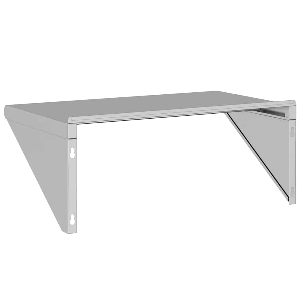 Wandregal 100x45x31 cm Silbern Edelstahl
