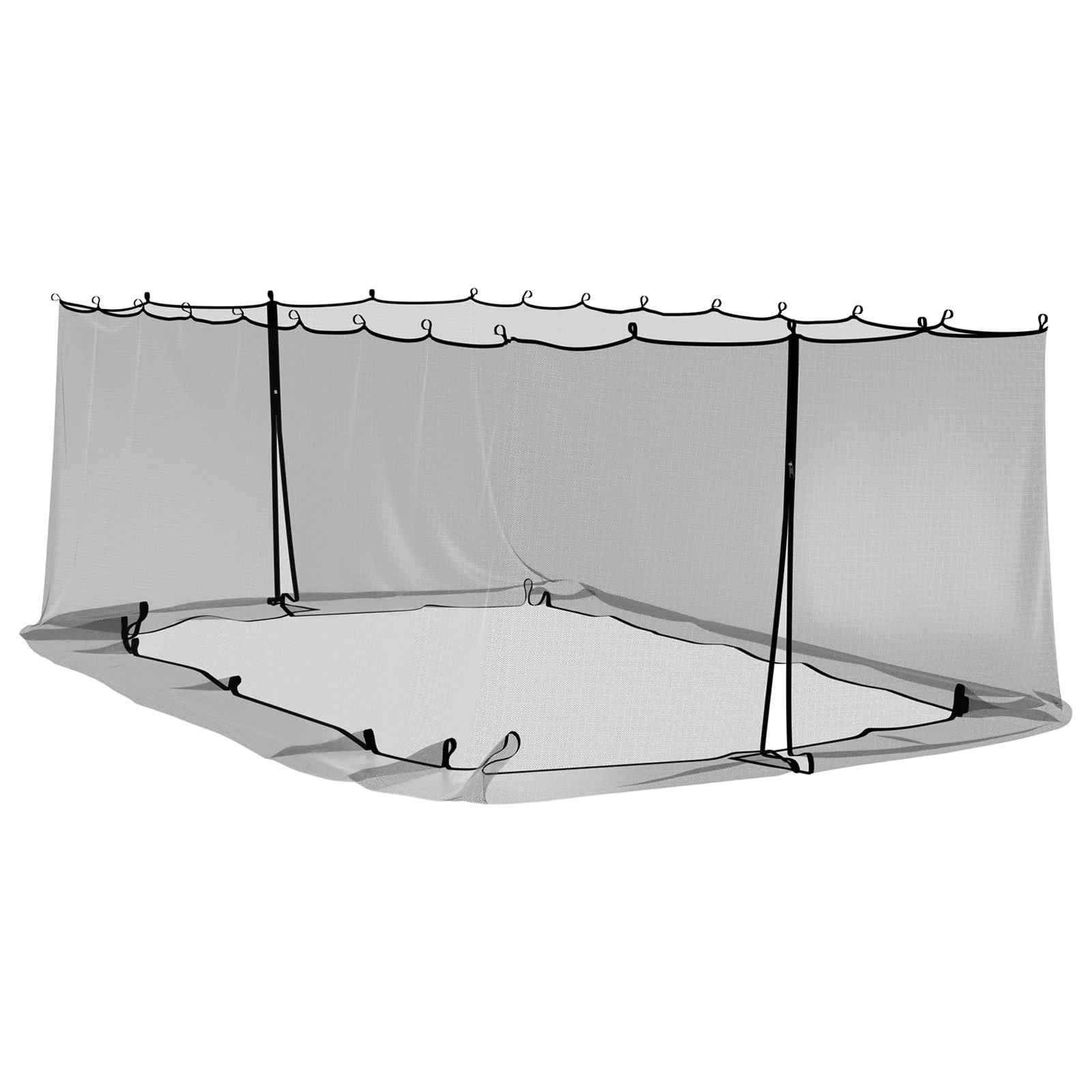 Moskito-Netz für Pavillon Rechtwinklig 220 Mesh Schwarz