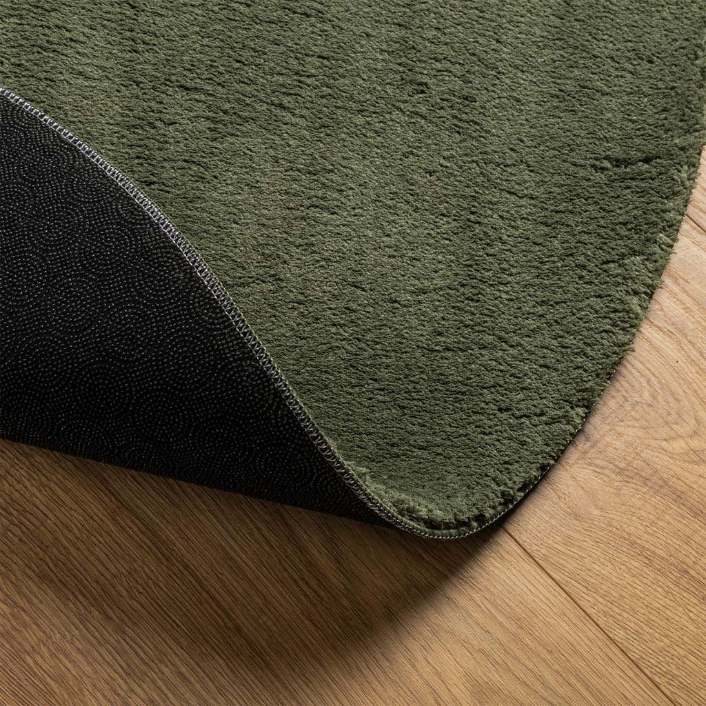 Teppich HUARTE Kurzflor Weich und Waschbar Anthrazit 60x110 cm