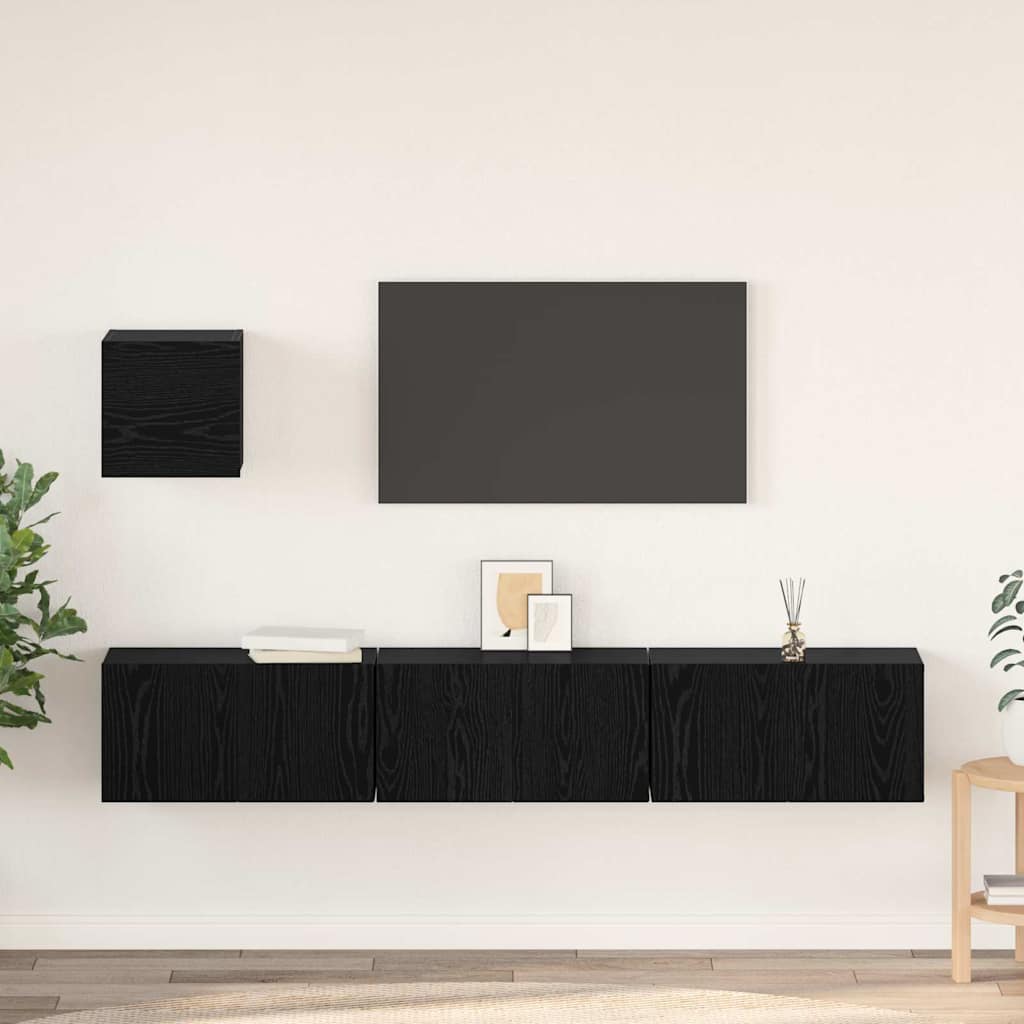 4-tlg. TV-Schrank-Set Weiß Holzwerkstoff