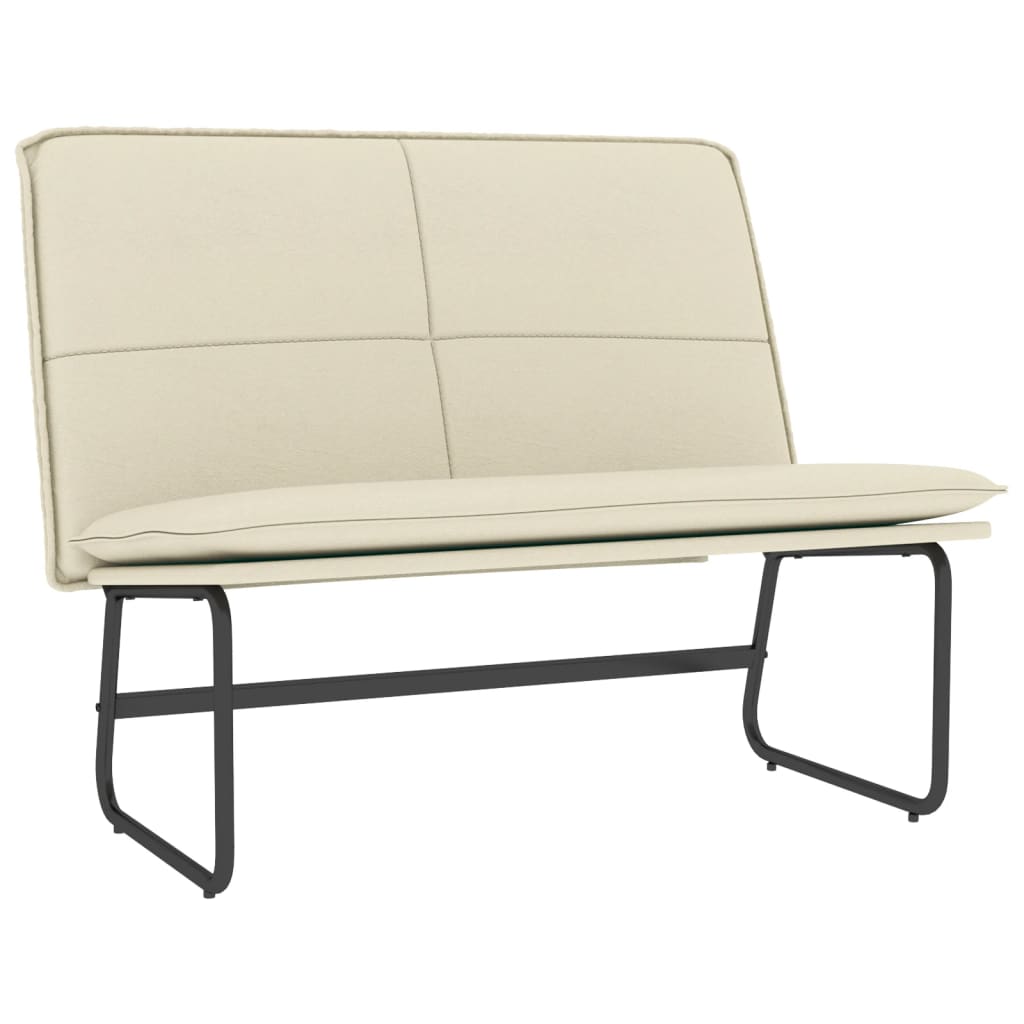 Sitzbank Creme 100x75x76 cm Kunstleder