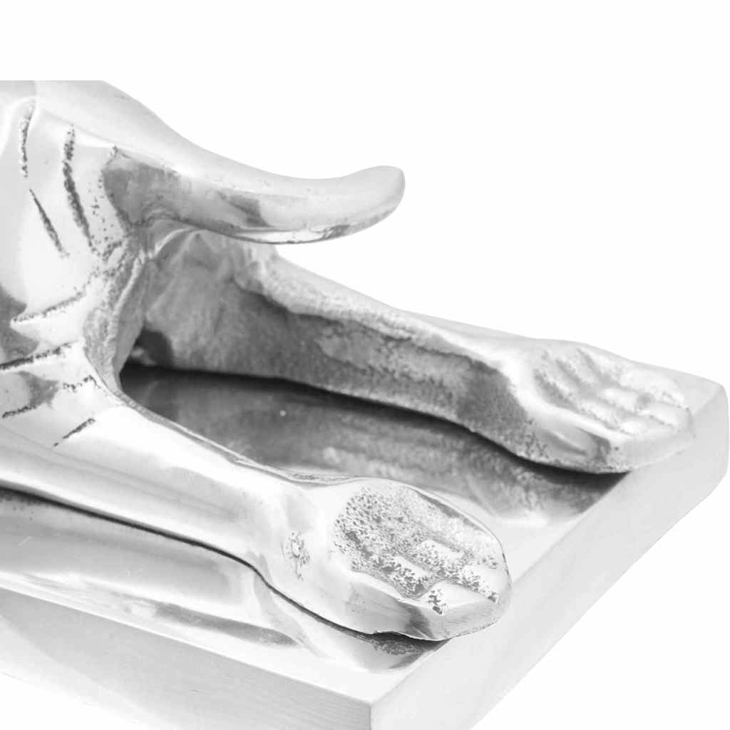 Buchstützen 2 pcs Silber 12 x 9 x 19 cm Aluminium