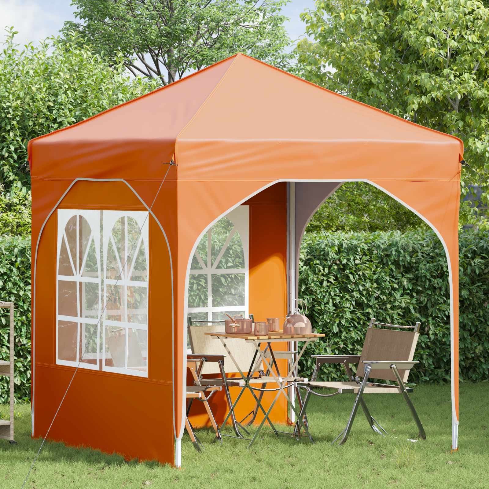 Pop-up Partyzelt 194 x 194 x 245 cm Creme