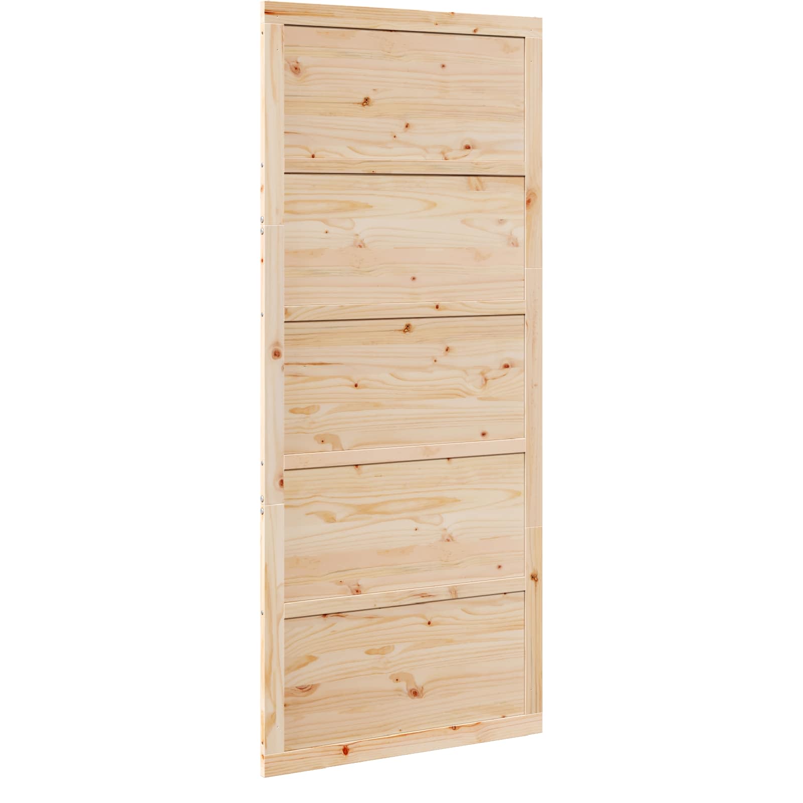 Scheunentür Natur 100 x 2,5 x 208 cm Massives Kiefernholz