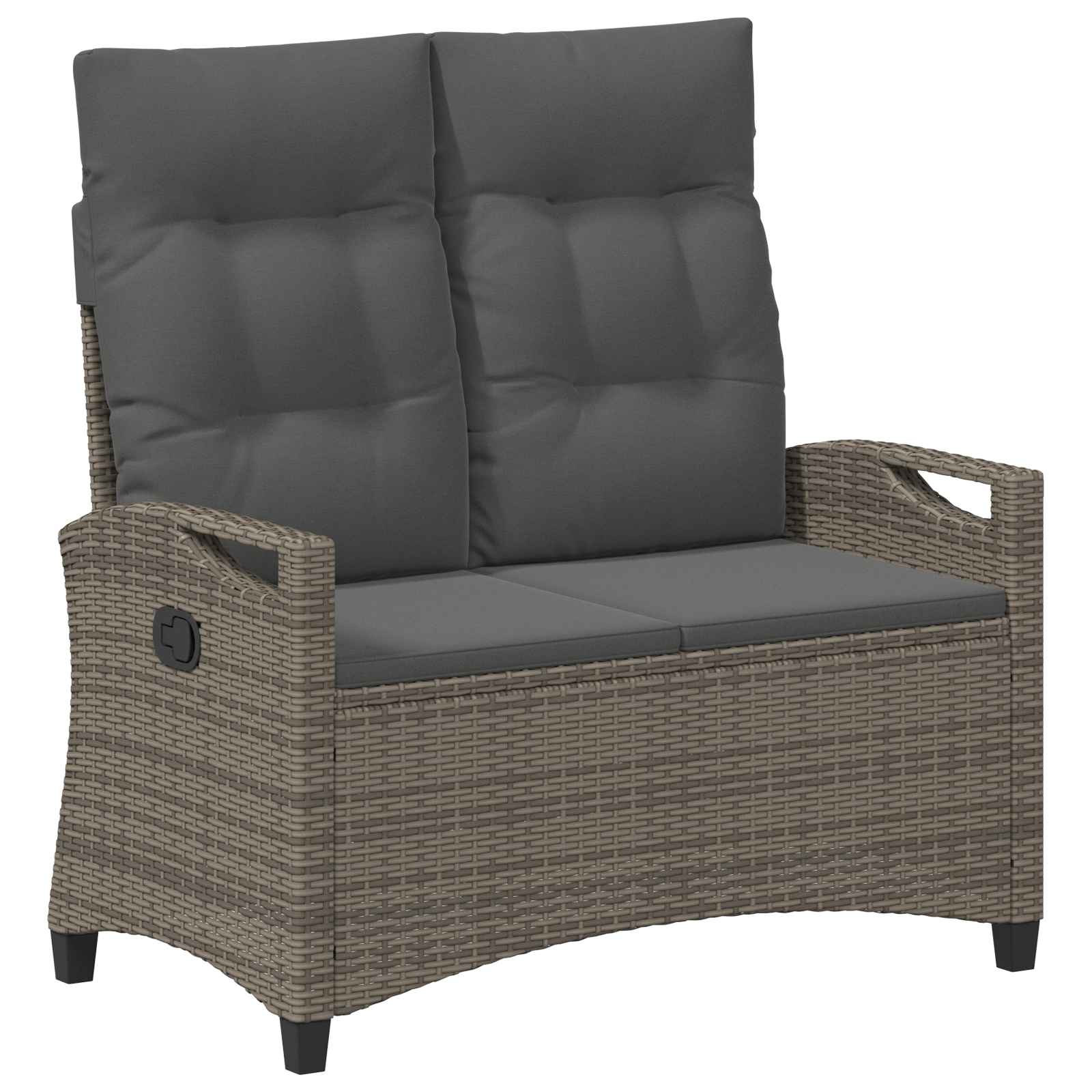 Gartenbank Schwarz 105 x 60 x 112 cm Stahl und Polyester