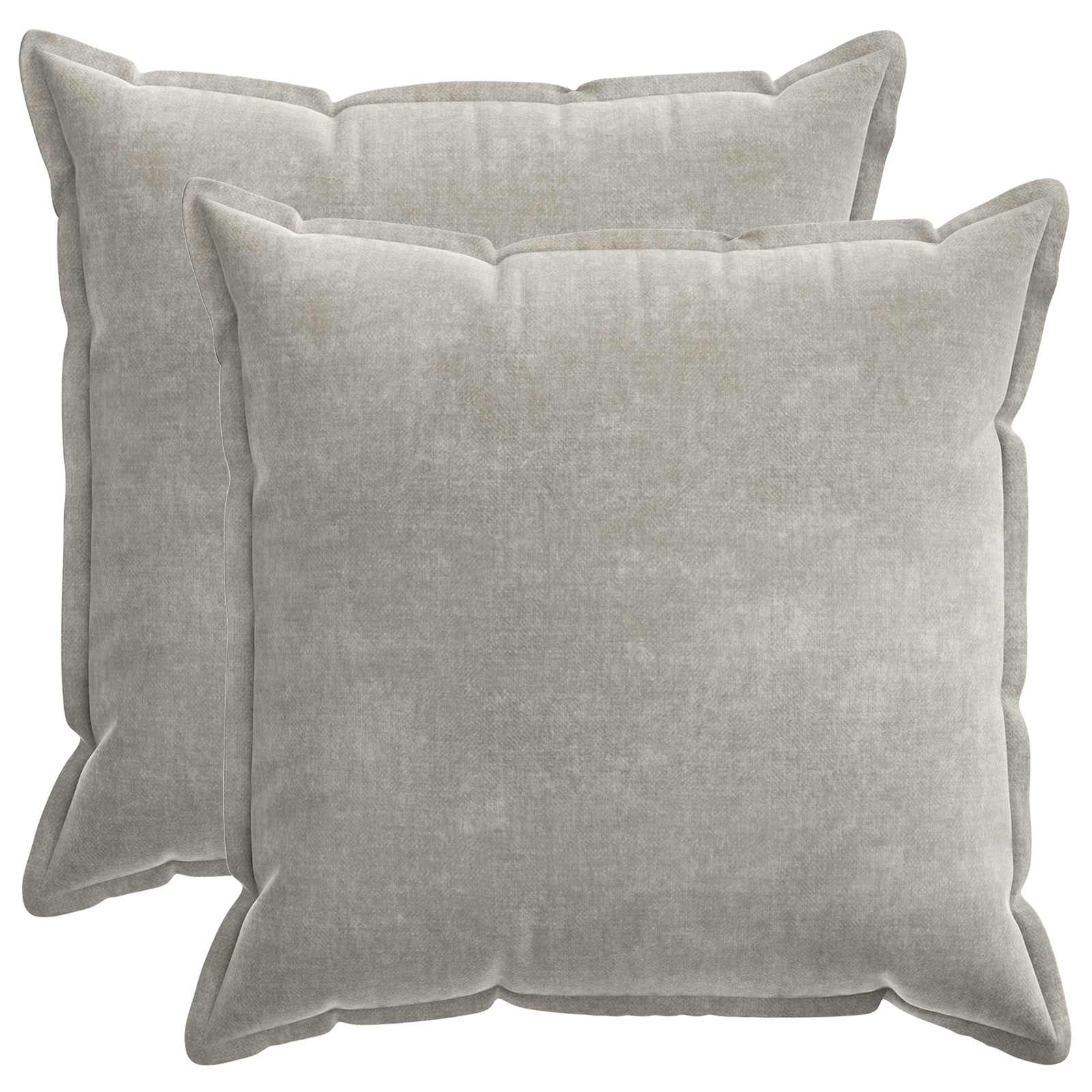 Kissenbezug 2 Stk. HOUTEN Dunkelgrau 30 x 30 cm Chenille-Stoff