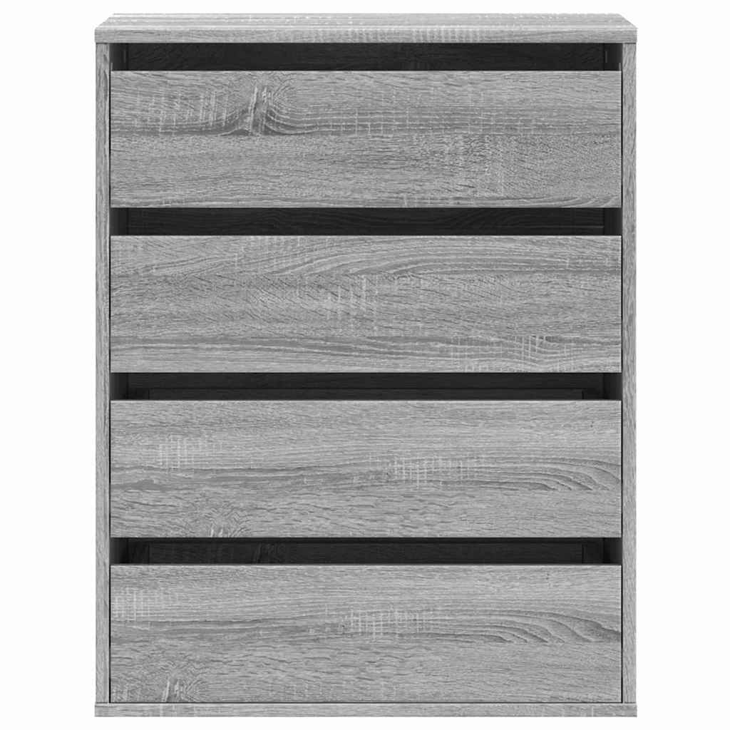 Schubladenschrank Schwarz Eichen-Optik 41 x 40 x 58 cm