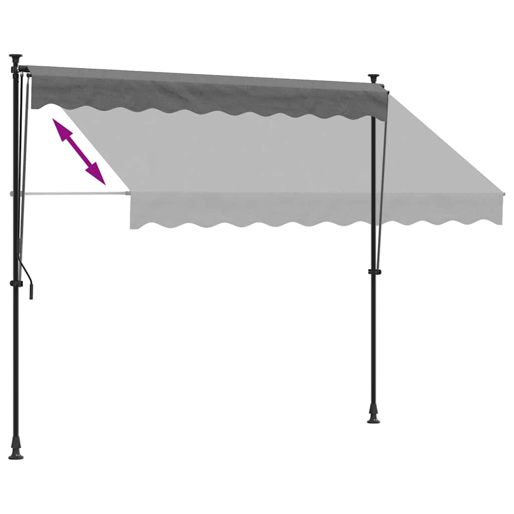 Einziehbare Markise Handbetrieben 150 cm Anthrazit
