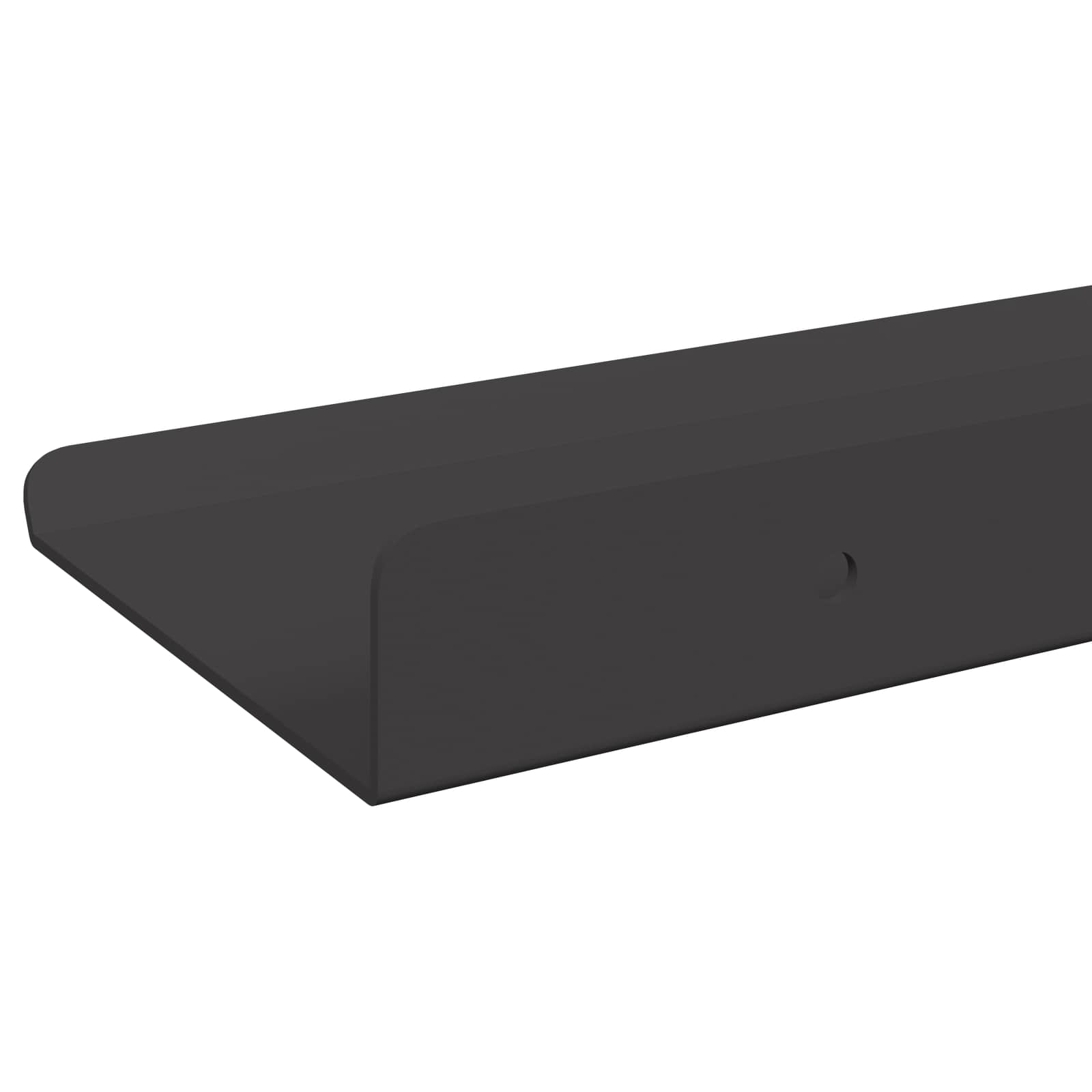Schwebendes Regal 3 pcs Schwarz 40 x 9 x 2,5 cm Stahl