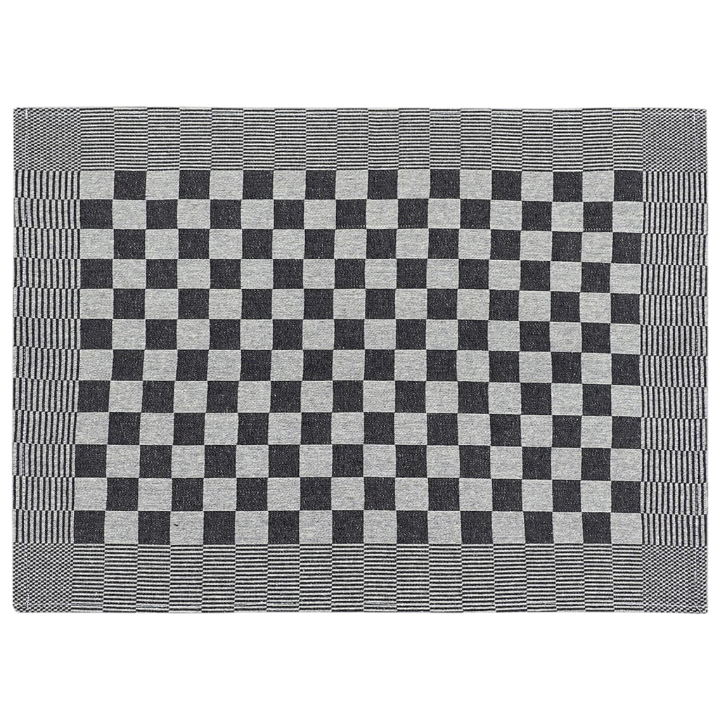 10-tlg. Handtuch-Set Schwarz und Grau Baumwolle