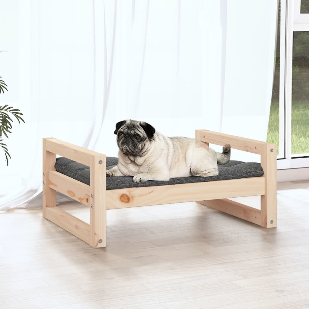 Hundebett 55,5x45,5x28 cm Massivholz Kiefer
