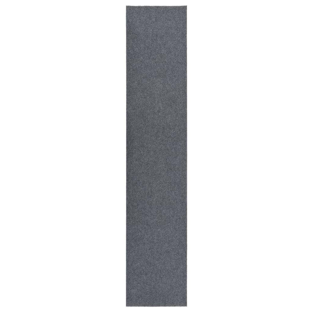 Teppichläufer Grau 80 x 150 cm Stoff