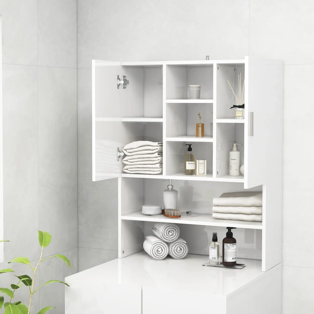 Waschmaschinenschrank Weiß 70,5x25,5x90 cm