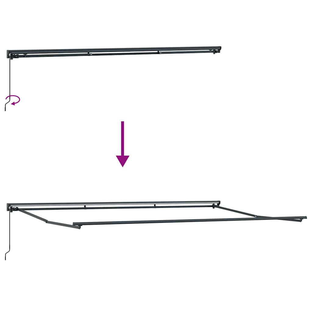 Markisenrahmen Verstellbar Weiß 2,5 x 2 m Stahl