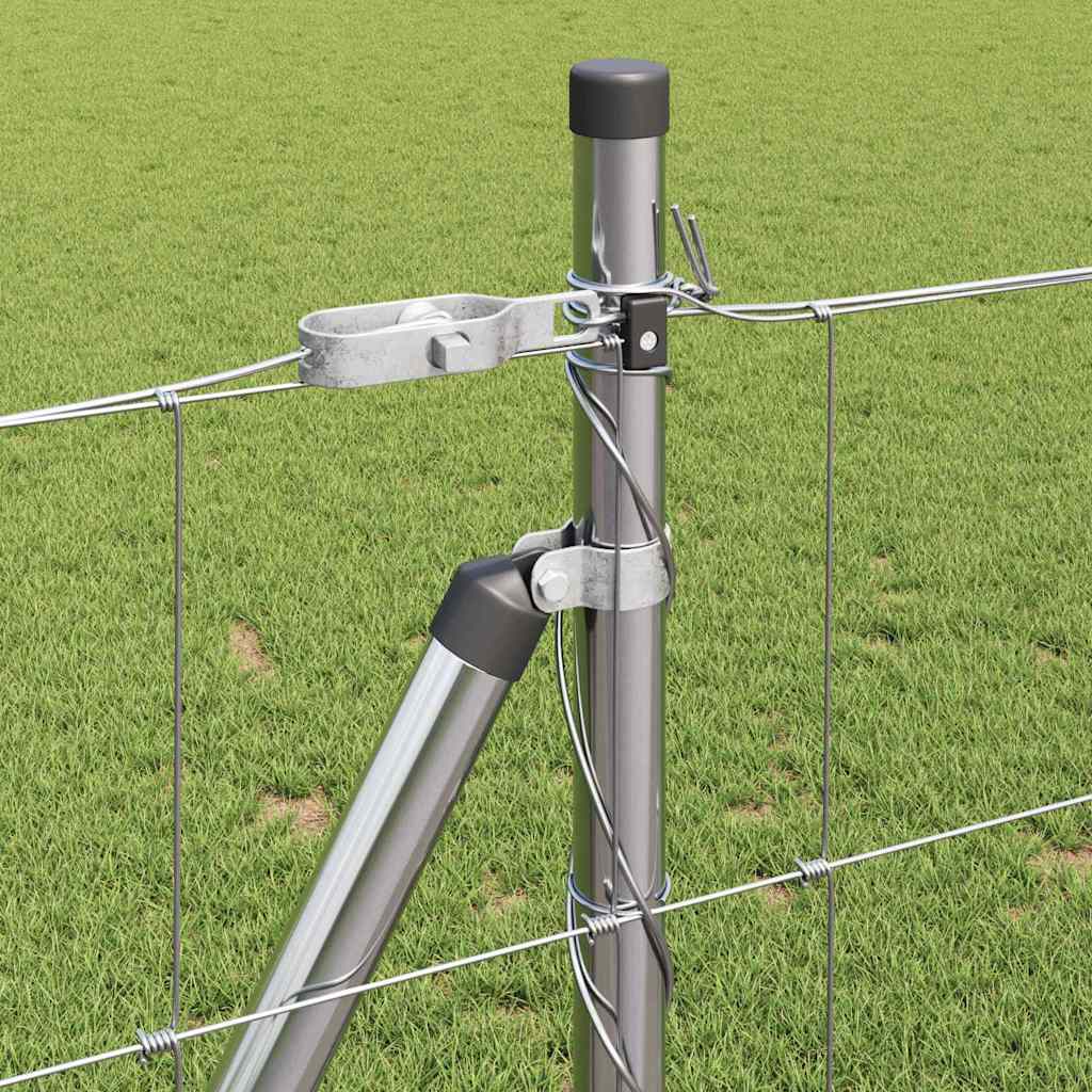 Ground Fix Geschweißter Drahtzaun 25 x 0,8 m Silber Netz