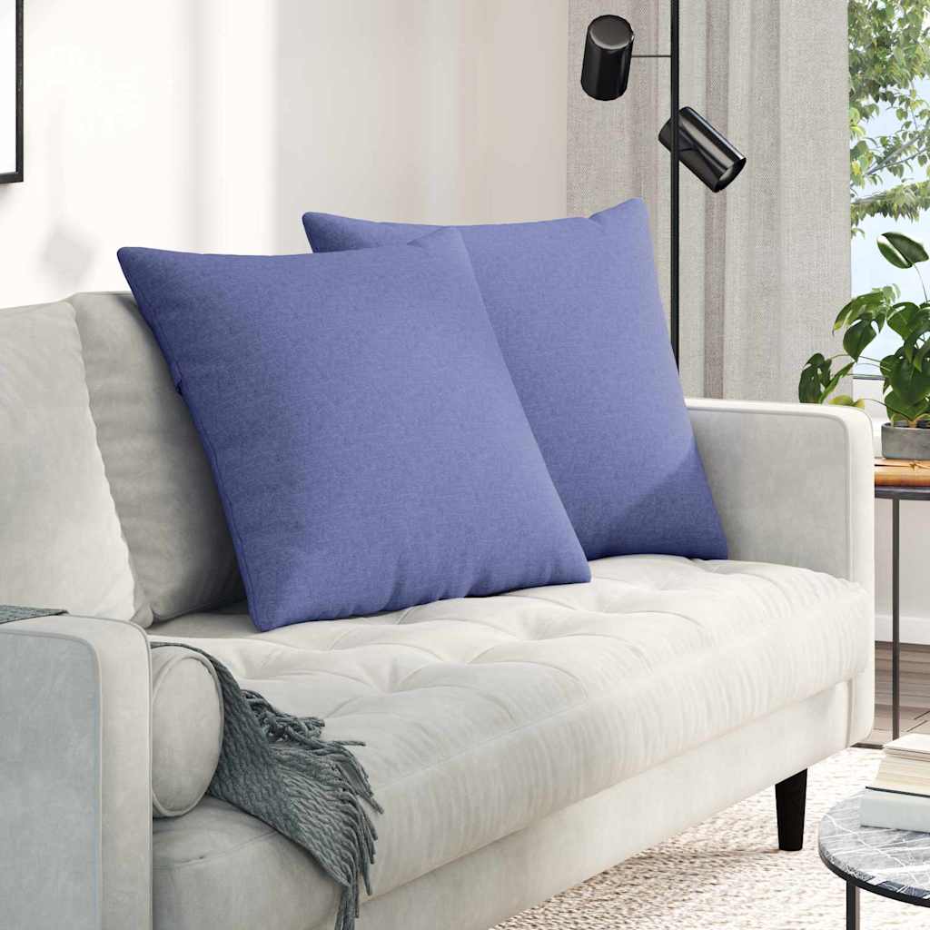 Sofakissen 2 pcs Hellgrau 50 x 30 cm Stoff