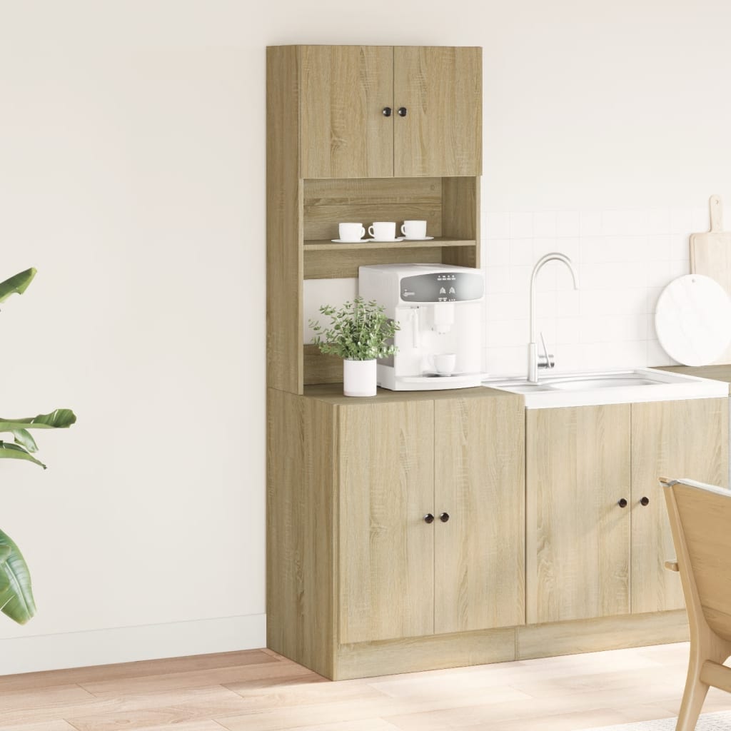Küchenschrank Weiß 60x50x180 cm Holzwerkstoff