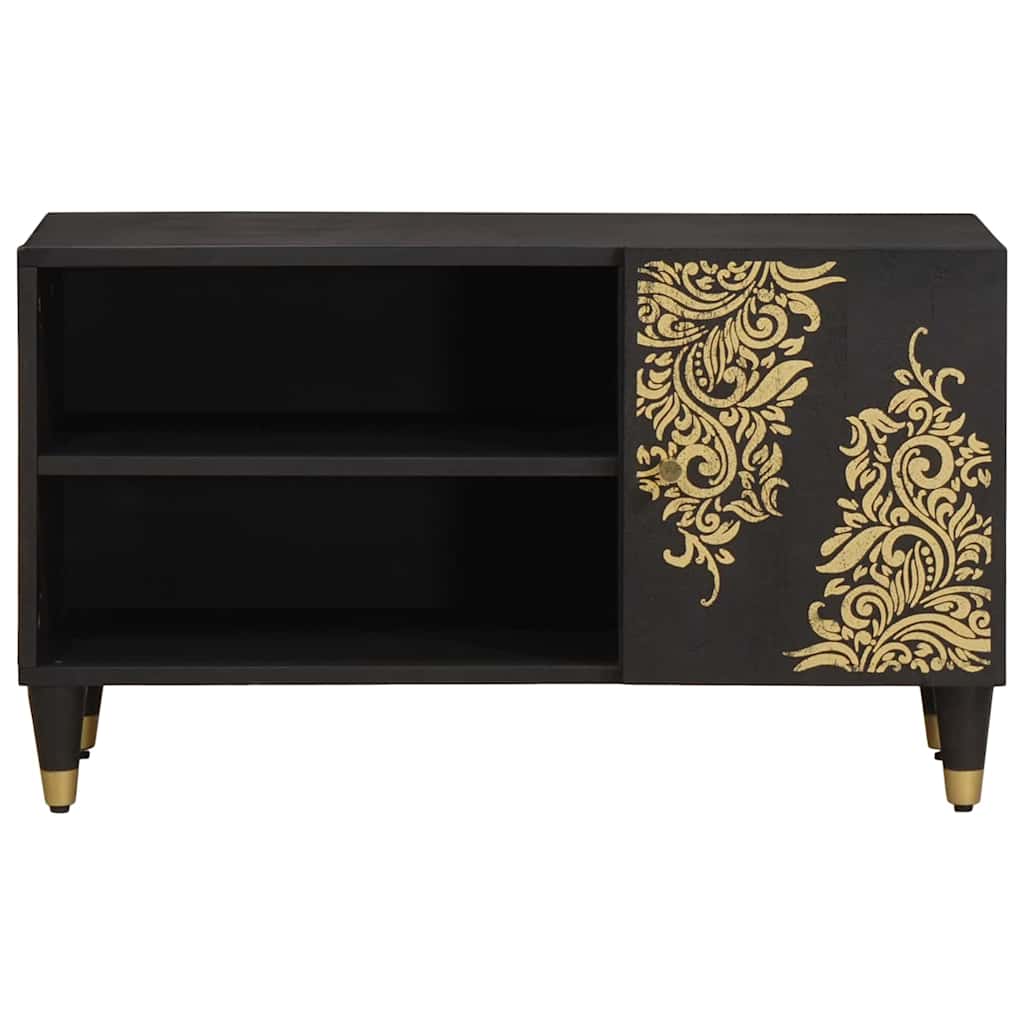 TV-Schränk mit Tür Honigbraun 80 x 33 x 46 cm Massivholz Mango