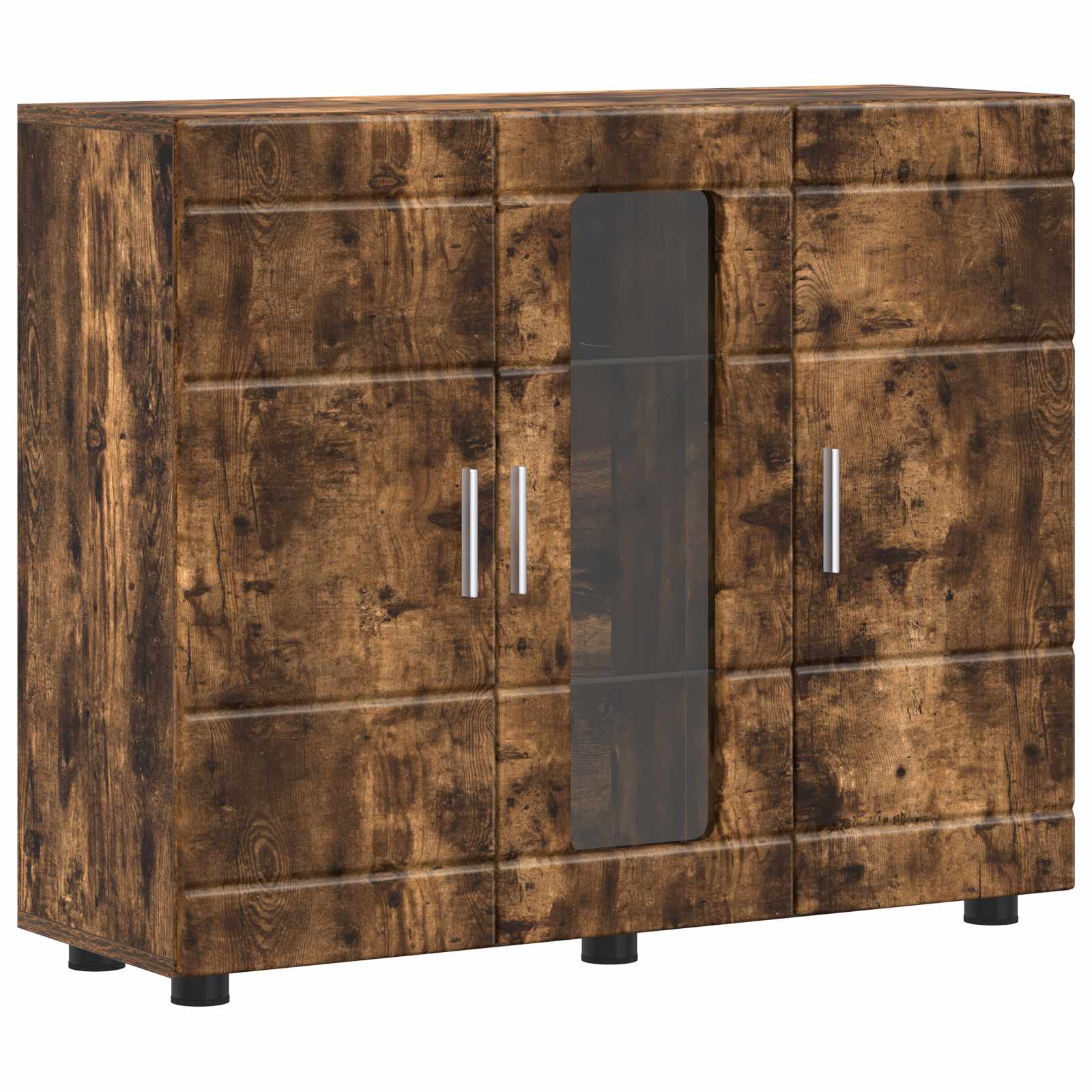 Highboard mit Regal FLORIN Weiß 60 x 35 x 182 cm Holzwerkstoff
