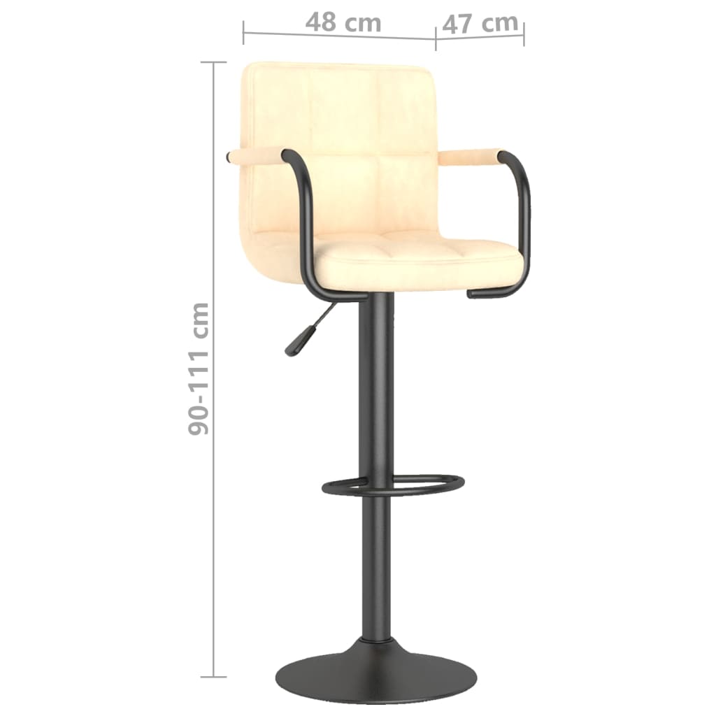 Barhocker 2 Stk. Blau Samt