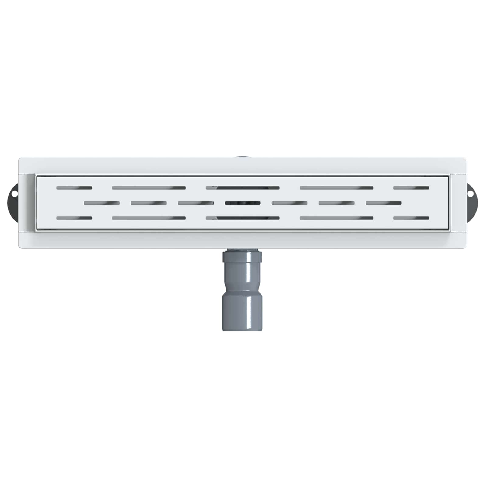 Duschabfluss mit Glashülle und 360° Siphon Schwarz 50 cm