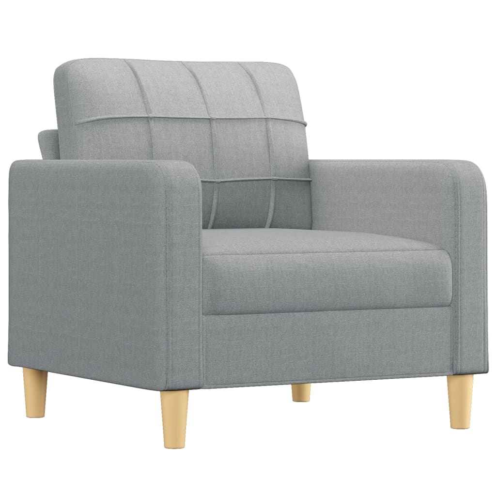 4-tlg. Sofagarnitur mit Kissen Braun Stoff