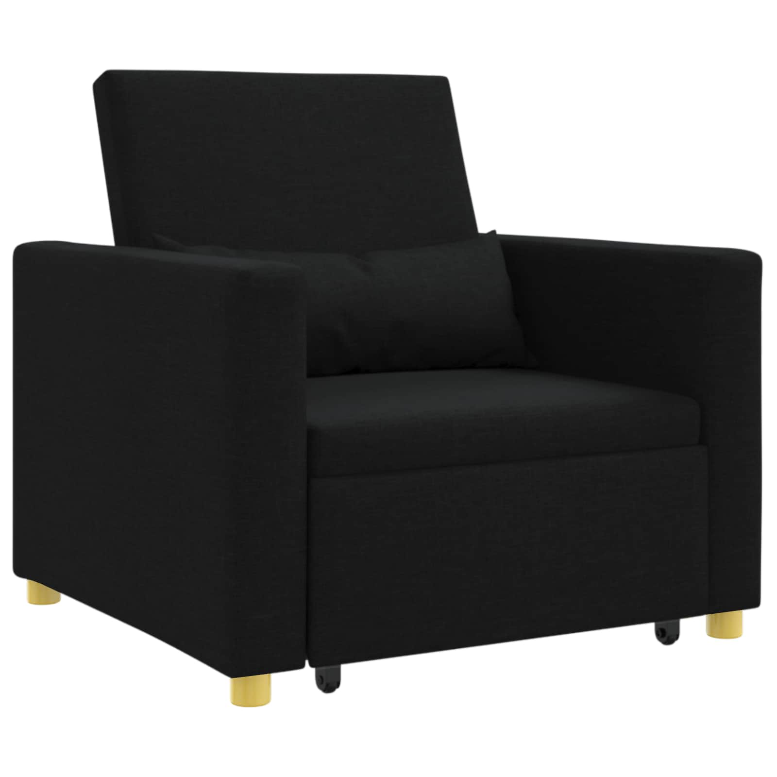 Ausziehbare Schlafcouch Einzel Hellgrau 90 x 165 x 87 cm Stoff