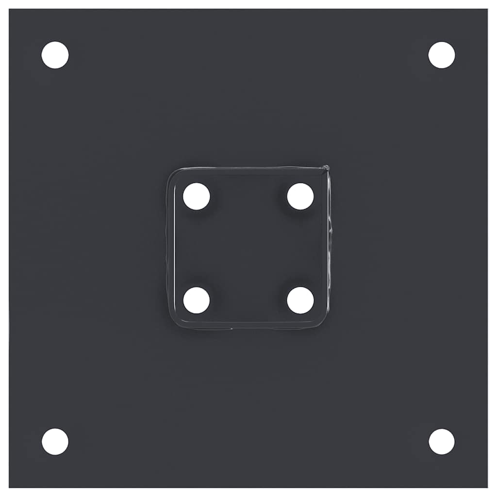 Pfostenträger Quadratisch 4Stk. Silber 46x46mm Verzinkter Stahl